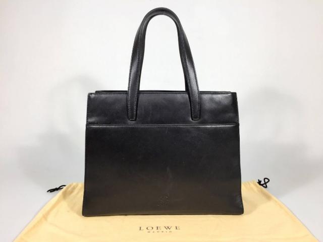 ロエベ ハンドバッグ レザー ブラック 【人気 美品】 返品保証の通販は