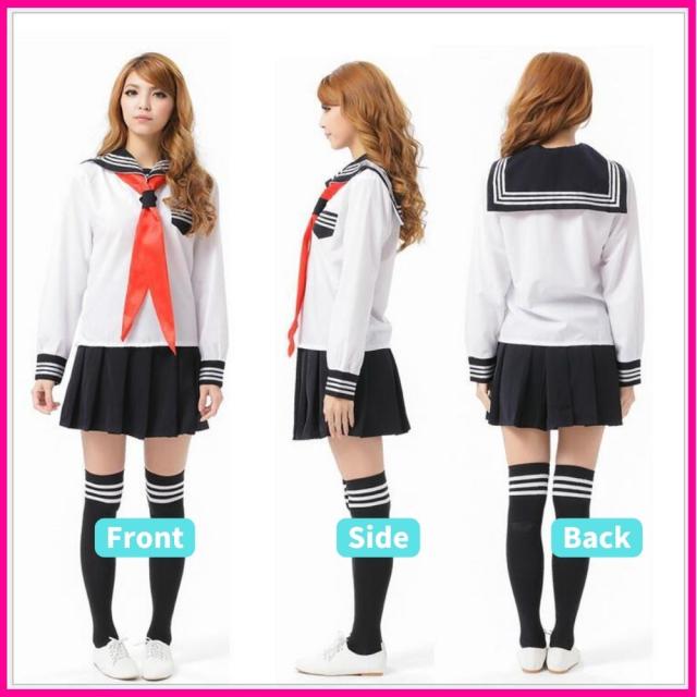 ぶん セーラー服 ミニスカート 制服 コスチューム ソックス付き