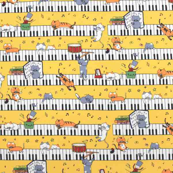 10cm単位価格】 鍵盤 にゃんこ ピアノ 猫柄 コットンツイル 生地 布 綿100％ 約110cm幅 KTS6929 ゆうパケット2ｍ対応の通販はau  PAY マーケット - とらや-fabric | au PAY マーケット－通販サイト