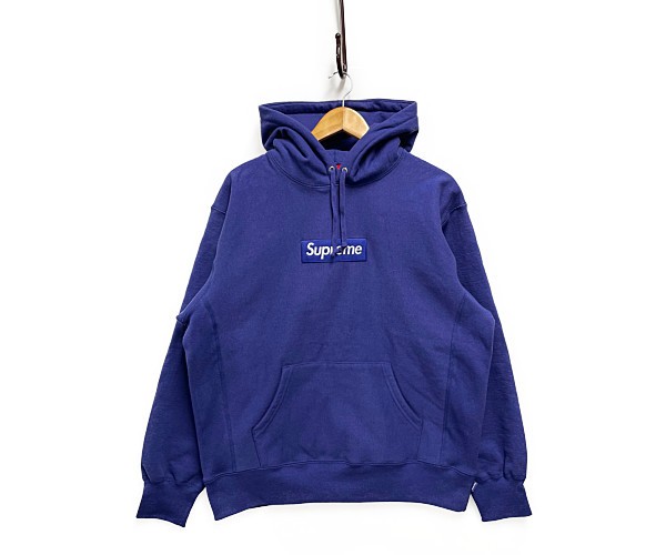 SUPREME シュプリーム 21AW Box Logo Hooded Sweatshirt BOXロゴ スウェットパーカー スウェット ネイビー サイズM 正規品 / 26700