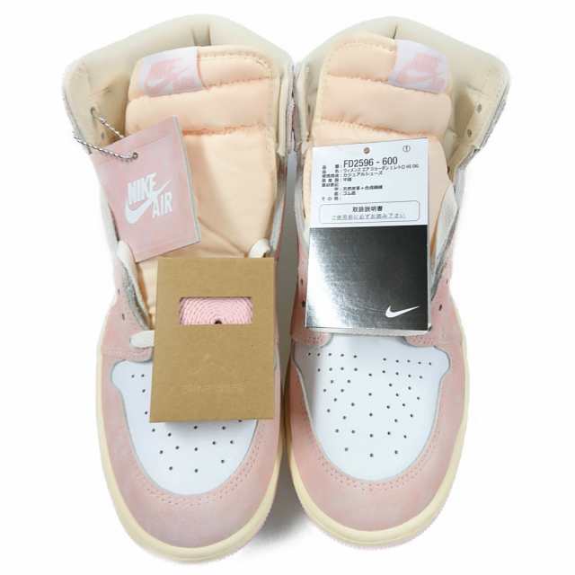 NIKE ナイキ FD2596-600 WMNS AIR JORDAN 1 RETRO HI OG エアジョーダン シューズ ピンク×ホワイト  WMNS サイズUS11=28cm 正規品 / 3073｜au PAY マーケット