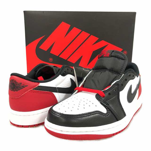 NIKE ナイキ CZ0790-106 AIR JORDAN 1 RETRO LOW OG BLACK TOE エアジョーダン つま黒 シューズ  白×黒×赤 サイズUS5=23.5cm 正規品/315｜au PAY マーケット