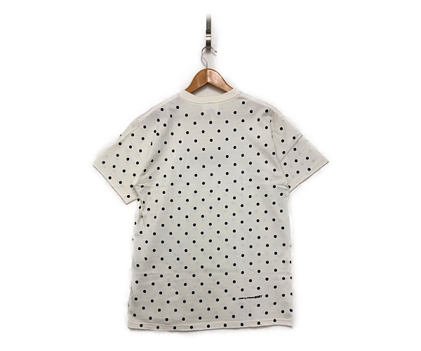 SUPREME×COMME des GARCONS SHIRT 12SS Polka Dot ミラー Box Logo Tee Ｔシャツ 白×黒 サイズL 正規品 / 25722