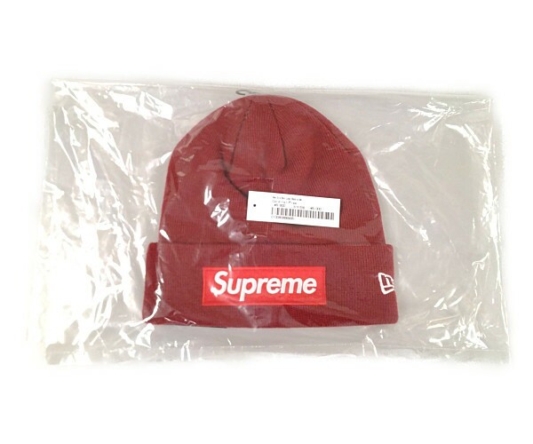 SUPREME シュプリーム 22AW New Era BOX Logo Beanie BOXロゴ ビーニー ニットキャップ Cardinal 正規品  / 29617｜au PAY マーケット