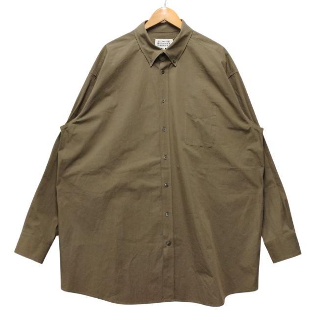 MAISON MARGIELA メゾンマルジェラ 20AW 品番 S30DL0481 プレーン オーバー 長袖シャツ カーキ サイズ40 正規品 / 35989