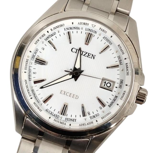 シチズン exceed H145-T018491 Citizen Exceed Eco-Drive Watch H145-T018491 White Dial Men's