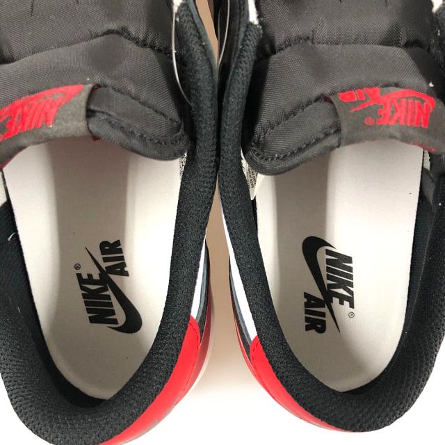 NIKE ナイキ CZ0790-106 AIR JORDAN 1 RETRO LOW OG BLACK TOE エアジョーダン つま黒 シューズ 白×黒×赤 US8.5＝26.5cm 正規品 / 31600