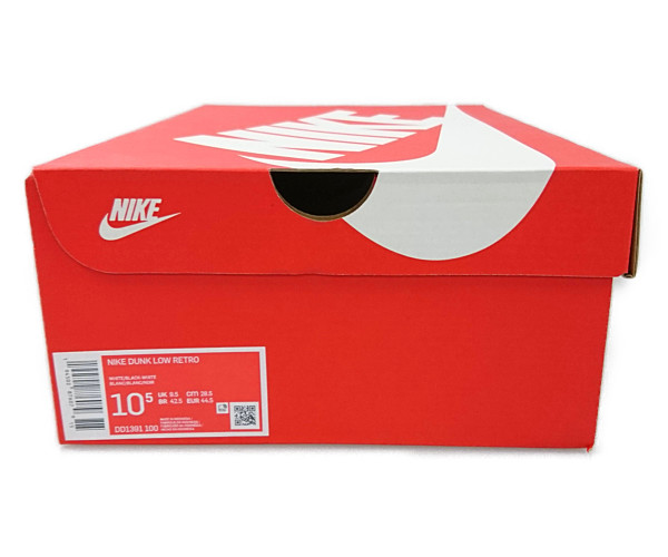 NIKE ナイキ 品番DD1391-100 NIKE DUNK LOW RETRO ダンク シューズ パンダ スニーカー 白×黒 US10.5＝28.5cm 正規品 / 30239