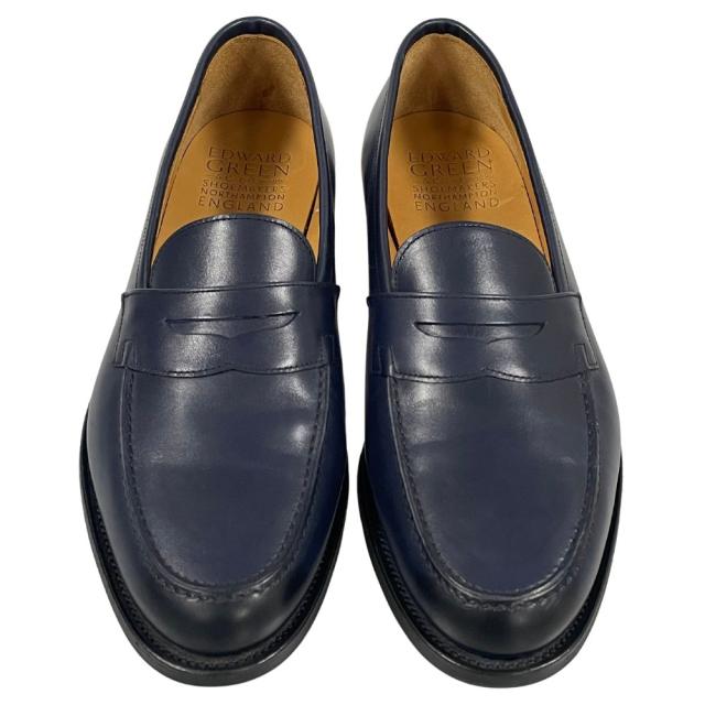 EDWARD GREEN エドワードグリーン DUKE /137E デューク ローファー シューズ ネイビー サイズUK8=26.5cm 正規品 / 35258 ローファー