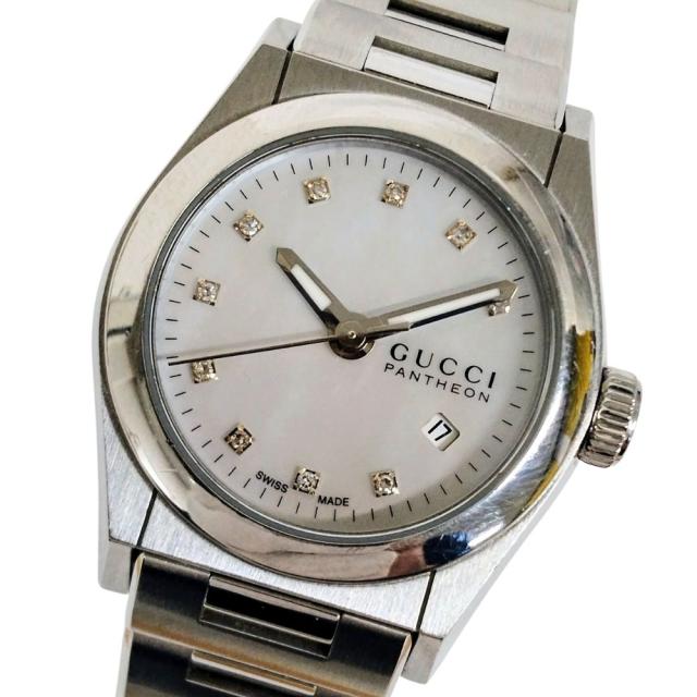 ＊正規品GUCCIグッチ パンテオンレディース腕時計Y115502/115.5 楽天市場】【GUCCI】グッチ パンテオン 10Pダイヤ 115.5