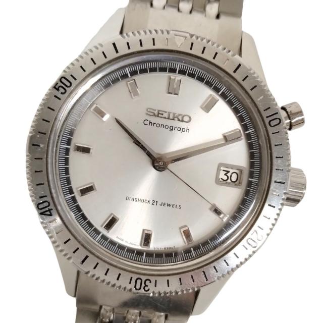 SEIKO 5717-8990 ワンプッシュ タツノオトシゴ セイコー セイコー ワンプッシュクロノ 1965年製 Ref.5717‐8990 手巻き 黒