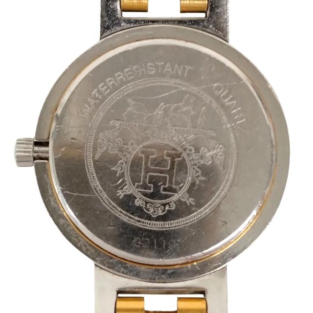 直営店　正規　HERMES　クリッパー 腕時計 シルバー　新品電池交換美品　箱付 直営店 正規 HERMES クリッパー 腕時計 シルバー 新品電池交換美