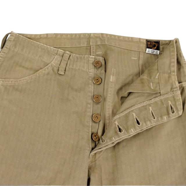 ORSLOW オアスロウ ヘリンボーン ミリタリー パンツ カーキ