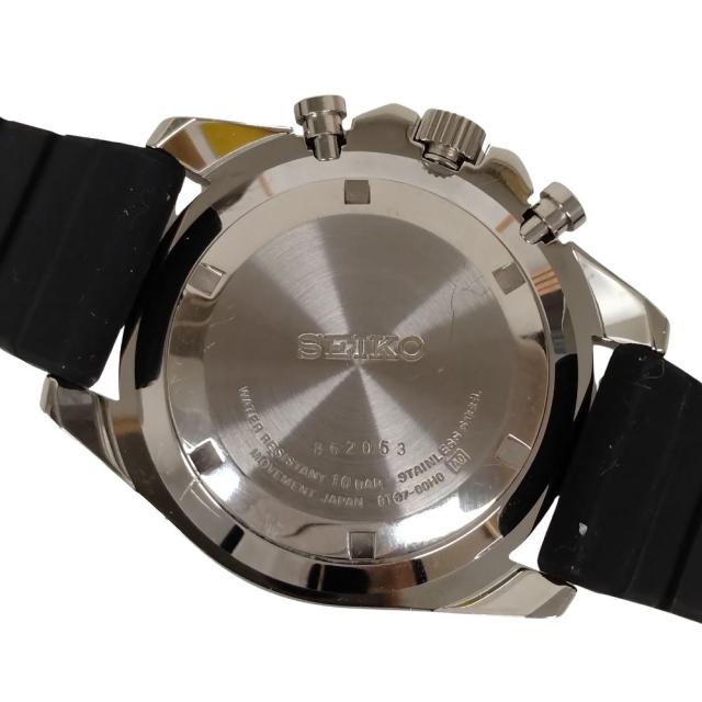 SEIKO セイコー 8T67-00H0 クロノグラフ クォーツ メンズ ラバーベルト  