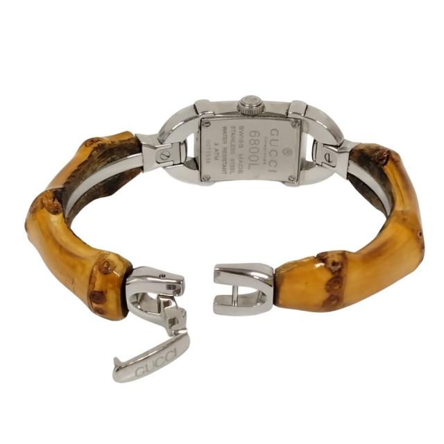 GUCCIグッチバンブーバングルウォッチ6800Lレディース腕時計 GUCCI グッチ 時計 バンブー バングルウォッチ 6800L シルバー