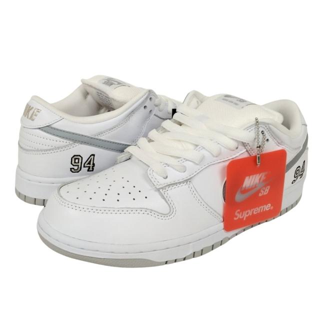 SUPREME シュプリーム 品番 HQ8487-100 × NIKE SB DUNK LOW OG QS ダンク シューズ スニーカー ホワイト US9.5=27.5cm 正規品 / 45081