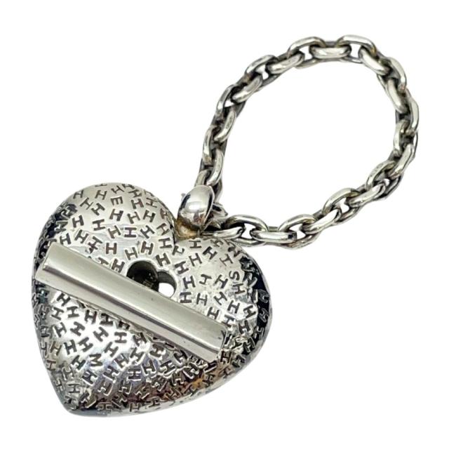 エルメス　ハート型　チャーム　キーホルダー　シルバー HERMES エルメス ハートモチーフ チャーム キーホルダー シルバー 正規