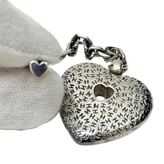 エルメス　ハート型　チャーム　キーホルダー　シルバー HERMES エルメス ハートモチーフ チャーム キーホルダー シルバー 正規