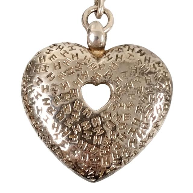 エルメス　ハート型　チャーム　キーホルダー　シルバー HERMES エルメス ハートモチーフ チャーム キーホルダー シルバー 正規