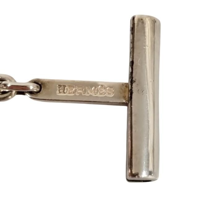 HERMES エルメス ハートモチーフ チャーム キーホルダー シルバー 正規