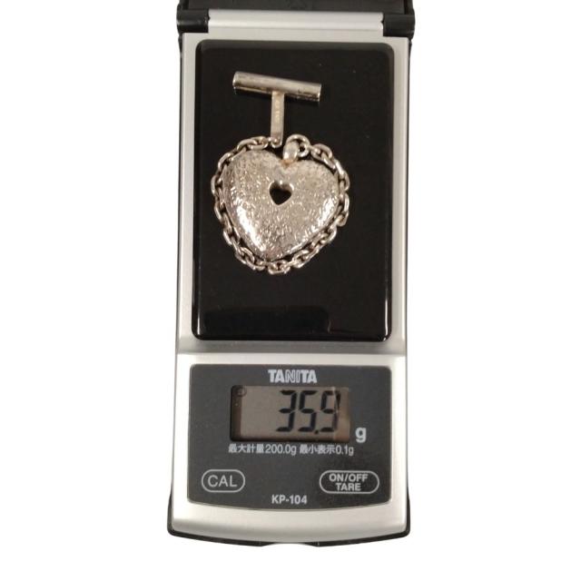 HERMES エルメス ハートモチーフ チャーム キーホルダー シルバー 正規