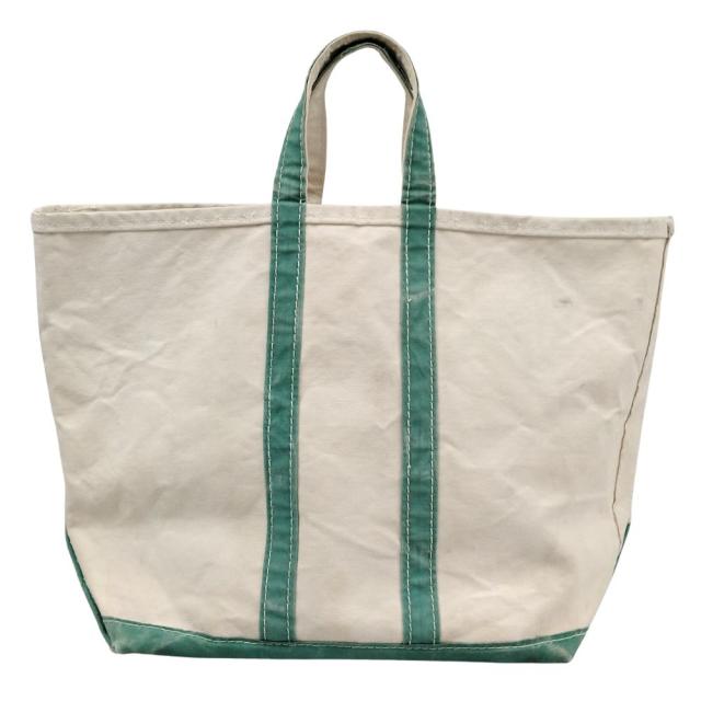 L.L.BEAN エルエルビーン キャンバス トートバッグ サイドタグ ガイドライン1本 ヴィンテージ 生成り色 正規品 / 51444