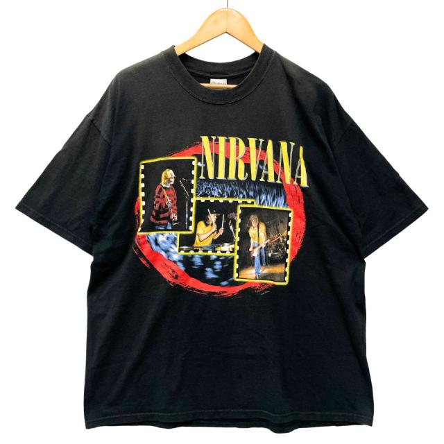 NIRVANA ニルヴァーナ FROM THE MUDDY BANKS OF THE WISHKAH プリント Tシャツ バンド GILDAN ヴィンテージ 半袖 XL 正規品 / 52125