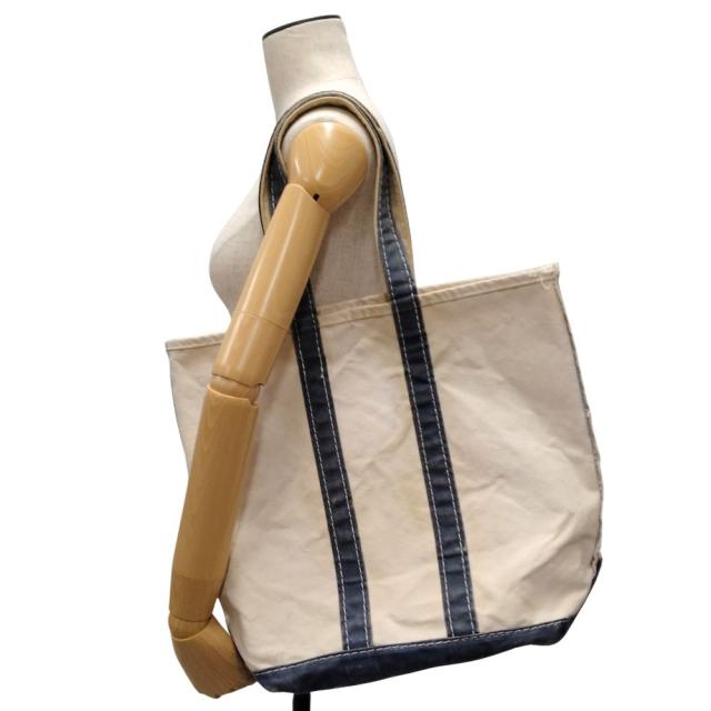 L.L.BEAN エルエルビーン キャンバス トート バッグ トールサイズ 80s ヴィンテージ 生成り×ネイビー 正規品 / 51604
