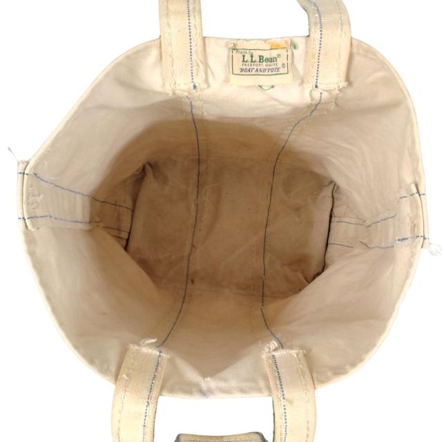 L.L.BEAN エルエルビーン キャンバス トート バッグ トールサイズ 80s ヴィンテージ 生成り×ネイビー 正規品 / 51604