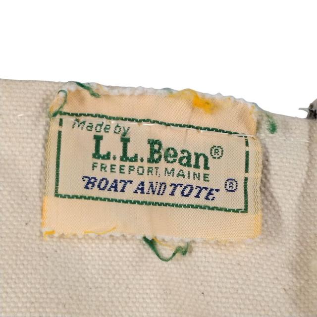 L.L.BEAN エルエルビーン キャンバス トート バッグ トールサイズ 80s ヴィンテージ 生成り×ネイビー 正規品 / 51604
