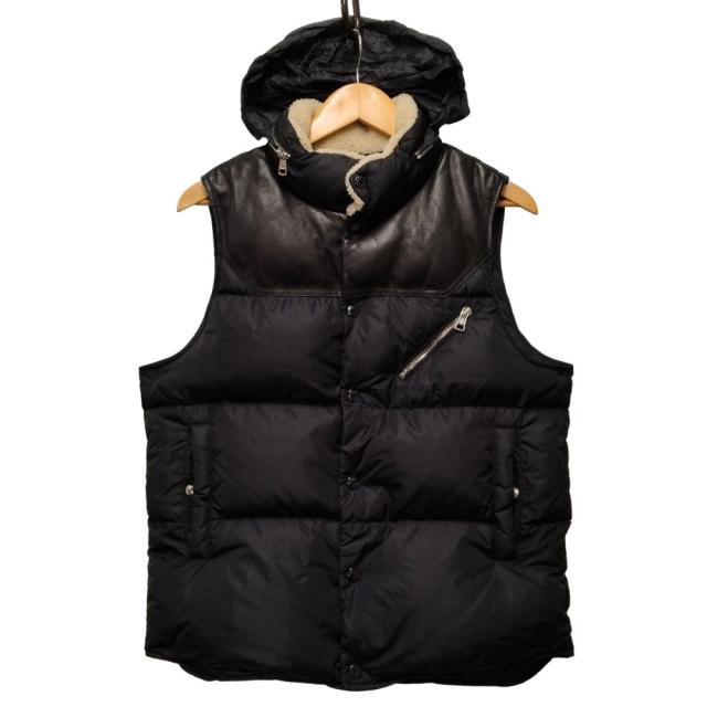 MONCLER モンクレール AVORD 襟ボア ダウンベスト ブラック サイズ1 正規品 / 40142