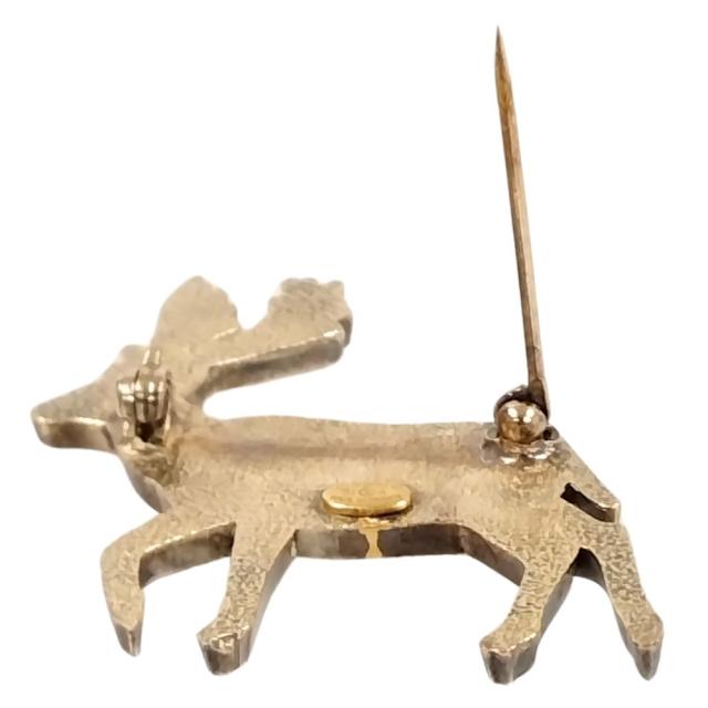 CHANEL シャネル 01 A トナカイ ピン ブローチ ゴールド 正規品