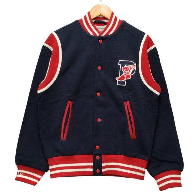POLO RALPH LAUREN ポロラルフローレン P-WING スウェット ジャケット スタジャン ネイビー サイズ S 正規品 / 50112