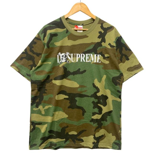 SUPREME シュプリーム 25AW Skull Tee スカル ロゴ プリント Tシャツ 迷彩 サイズL 正規品 / 52458