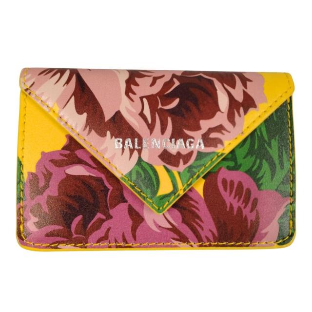 BALENCIAGA バレンシアガ 品番 391446 フラワー ペーパーミニウォレット 三つ折り財布 正規品 / 51329