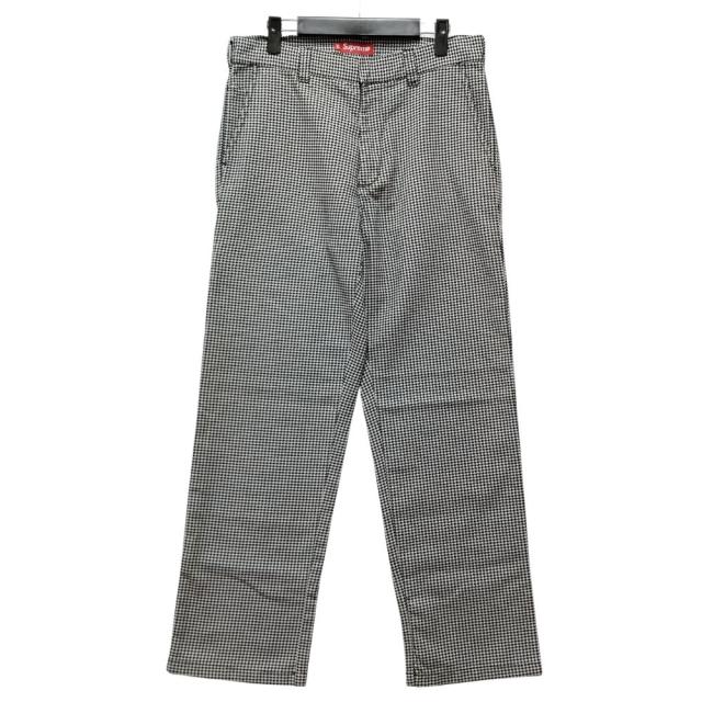 SUPREME シュプリーム 25SS Work Pant White Houndstooth 千鳥格子 ワーク パンツ サイズ 32 正規品 / 51652