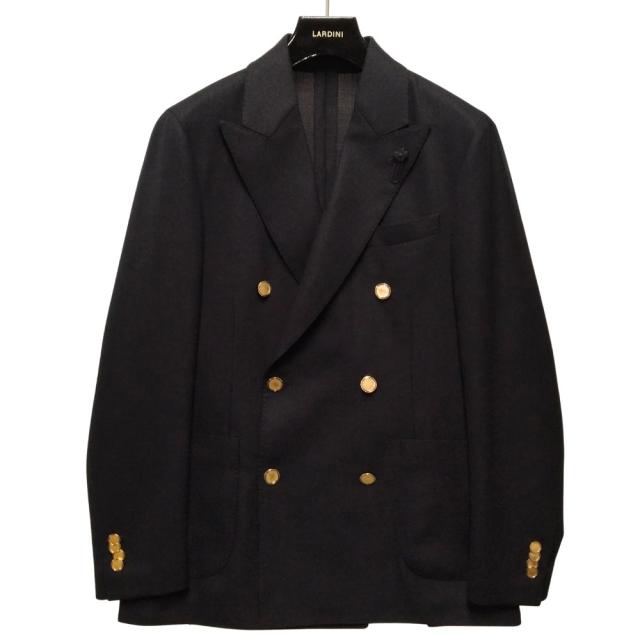 LARDINI ラルディーニ ウール ダブル 6B ジャケット ブラック サイズ46 正規品 / 40637