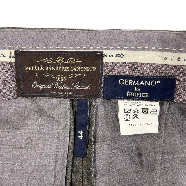 GERMANO for EDIFICE ジェルマーノ スラックス パンツ グレー サイズ 44 正規品 / 40687