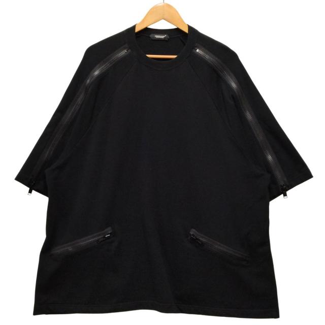 UNDERCOVER アンダーカバー 品番 UC1B4813 袖ジップ 半袖 ビッグ スウェット ブラック サイズ2 正規品 / 52610