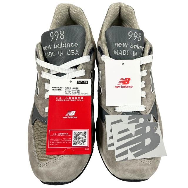 NEW BALANCE ニューバランス U998 GR  スニーカー グレー サイズUS9.5＝27.5cm 正規品 / 52684