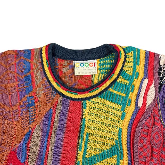 COOGI クージー 3D コットン ニット セーター マルチカラー サイズ L
