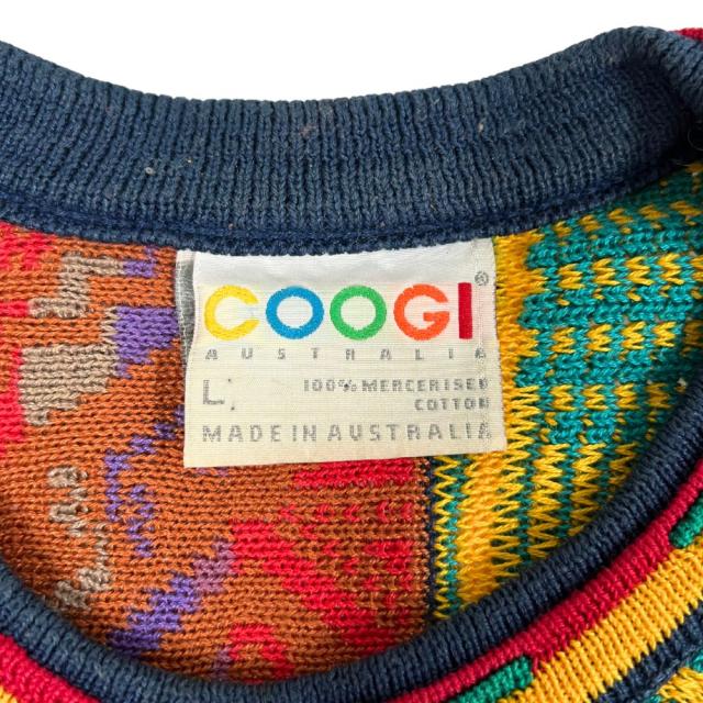 COOGI クージー 3D コットン ニット セーター マルチカラー サイズ L