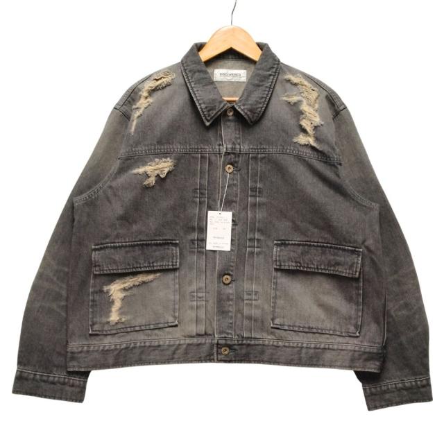 DISCOVERED ディスカバード BORO DENIM BLOUSON ボロ 加工 デニムジャケット ブラック サイズ 3 正規品 / 52779