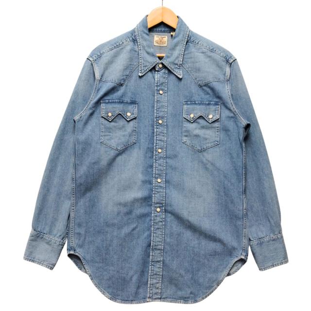 LEVIS リーバイス 品番 PC9-001L7-0000 Shorthorn Sawtooth Western Shirt ウエスタン デニム 長袖シャツ サイズフリー 正規品 / 52859