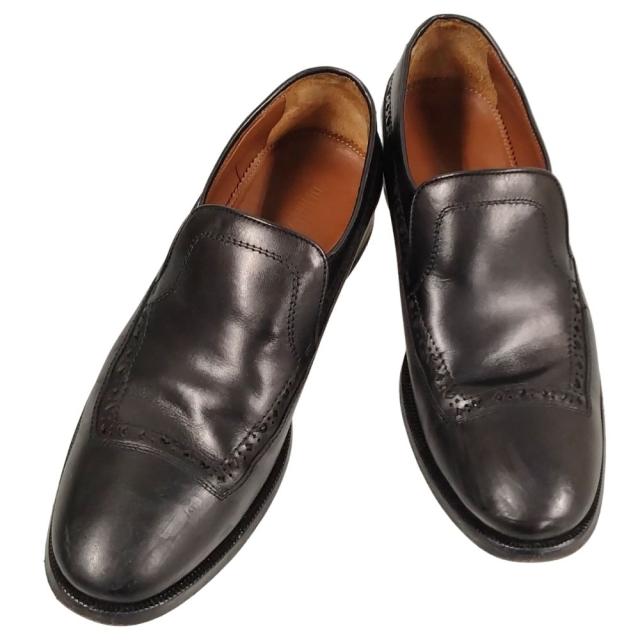 JIMMY CHOO ジミーチュウ メダリオン レザー ローファー NATURAL CALF BLACK サイズ 40 正規品 / 52750