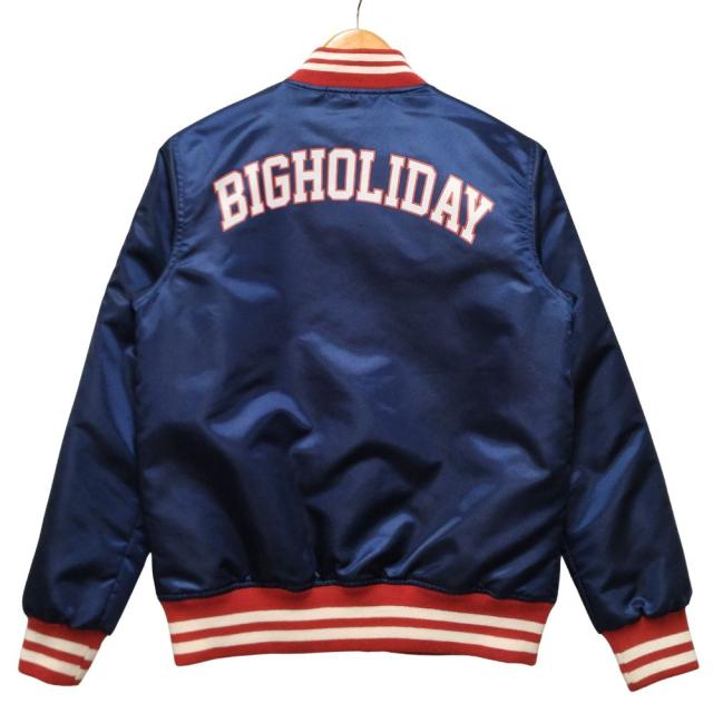 TMT ティーエムティー × CHAMPION チャンピオン ロゴプリント ナイロン スタジャン ネイビー サイズM 正規品 / 53054