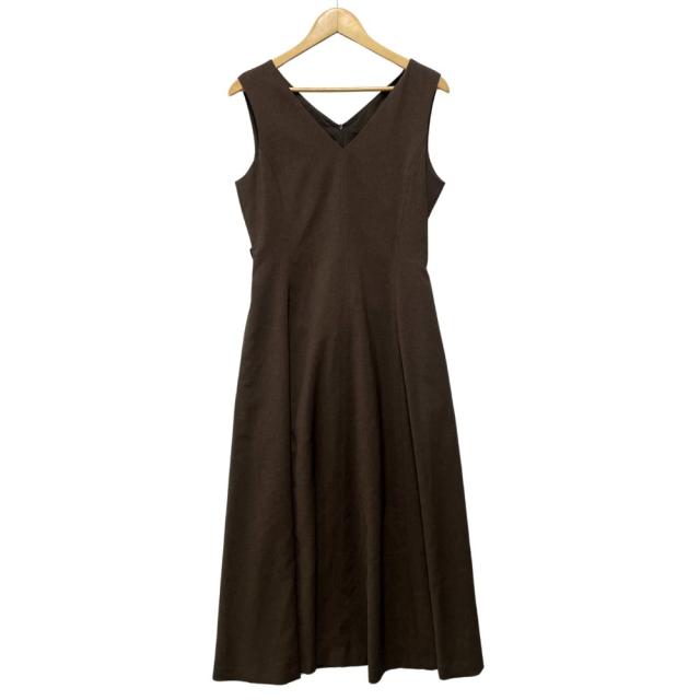 THEORY セオリー 品番 01-4205208 ノースリーブ Vネック ワンピース ブラウン サイズ 6 正規品 / 35333