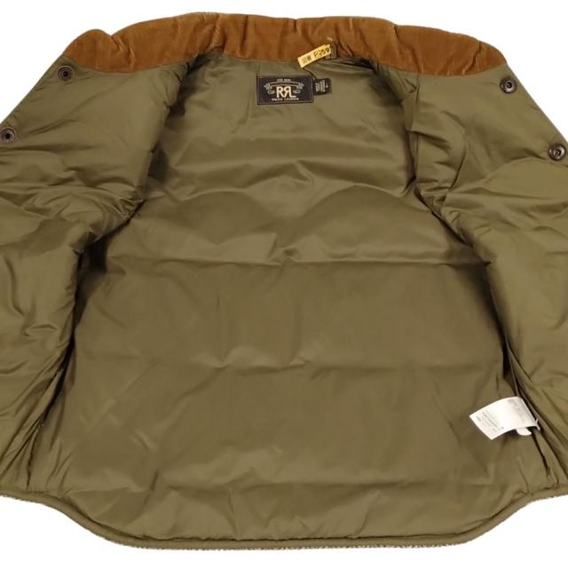 RRL ダブルアールエル レディース レザーヨーク ツイード 中綿 ベスト ブラウン系 サイズ155/80A 正規品 / 40735 RRL ダブルアールエル レディース レザーヨーク ツイード 中綿 ベスト