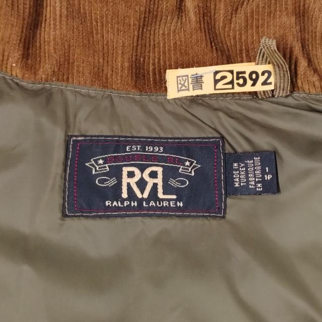 RRL ダブルアールエル レディース レザーヨーク ツイード 中綿 ベスト ブラウン系 サイズ155/80A 正規品 / 40735 RRL ダブルアールエル レディース レザーヨーク ツイード 中綿 ベスト