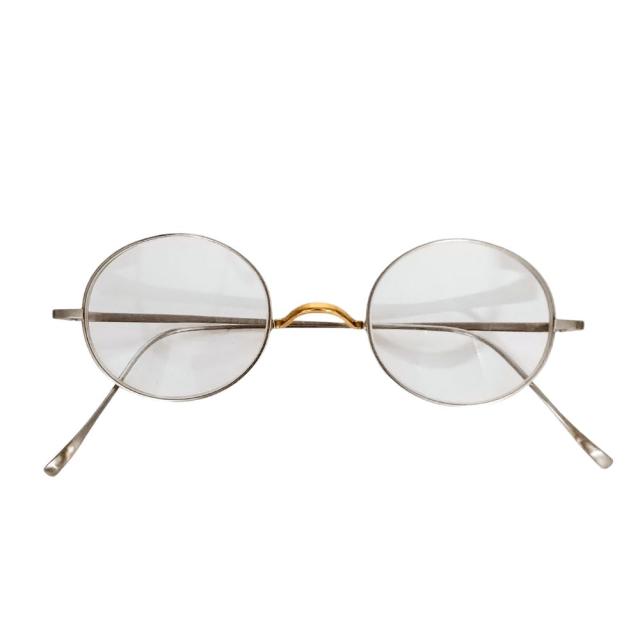 金子眼鏡 型番 KMG-03 K18 YG 一山 メガネ 度入り シルバー×ゴールド サイズ 46□24-148 正規品 / 52973